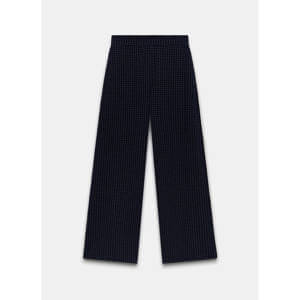 Mint Velvet Navy Pinstripe Wide Trousers